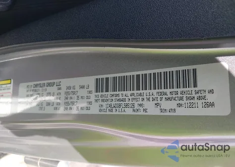 2015 Jeep Wrangler Unlimited Sport z USA, uszkodzony, nr VIN 1C4BJWDG8FL585126